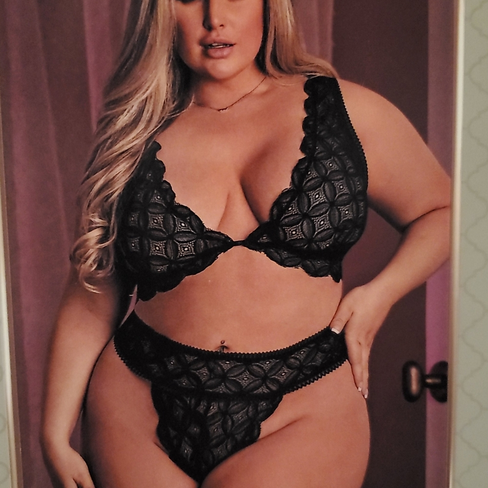 Black lace lingerie
